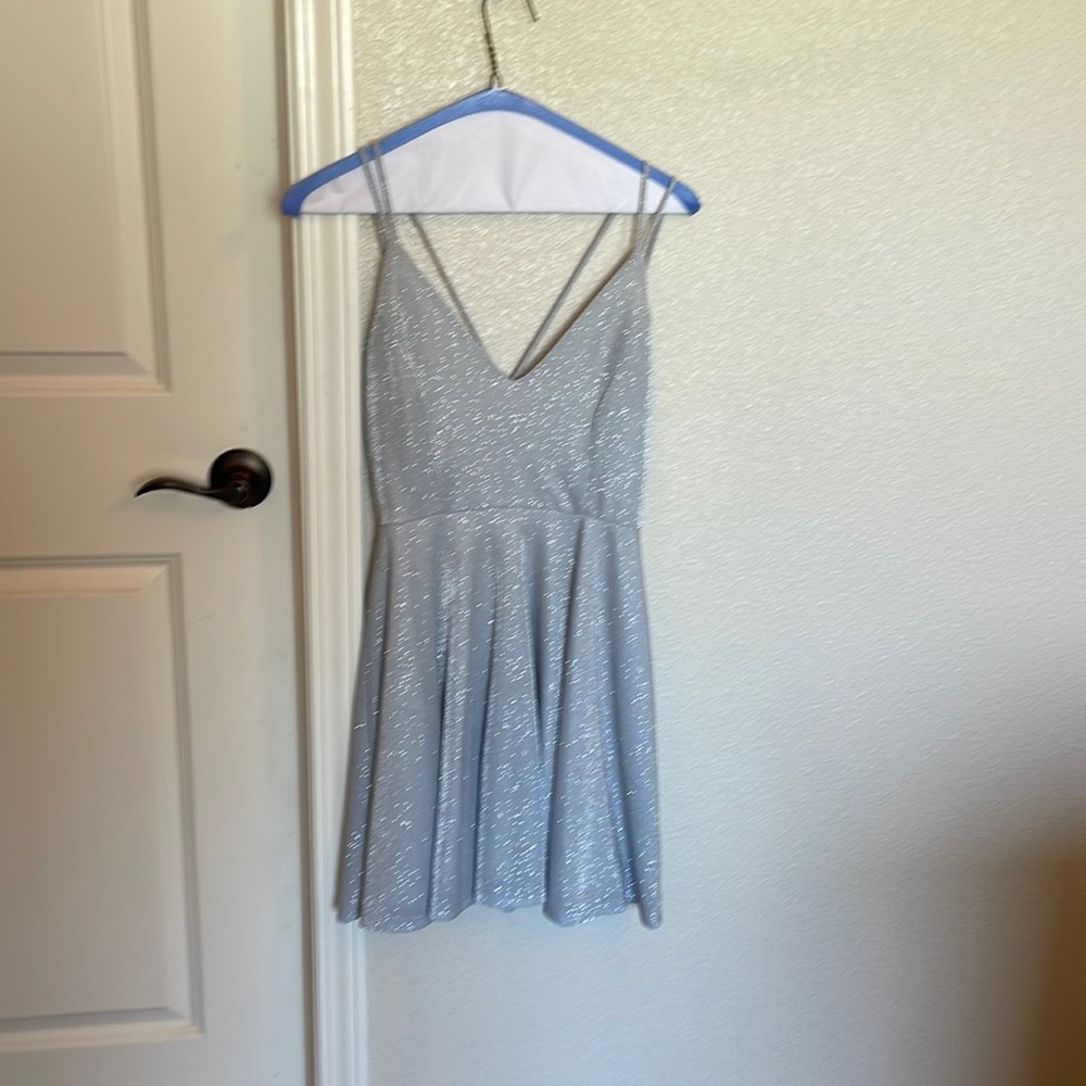 Beautiful silver sparkly special event dress